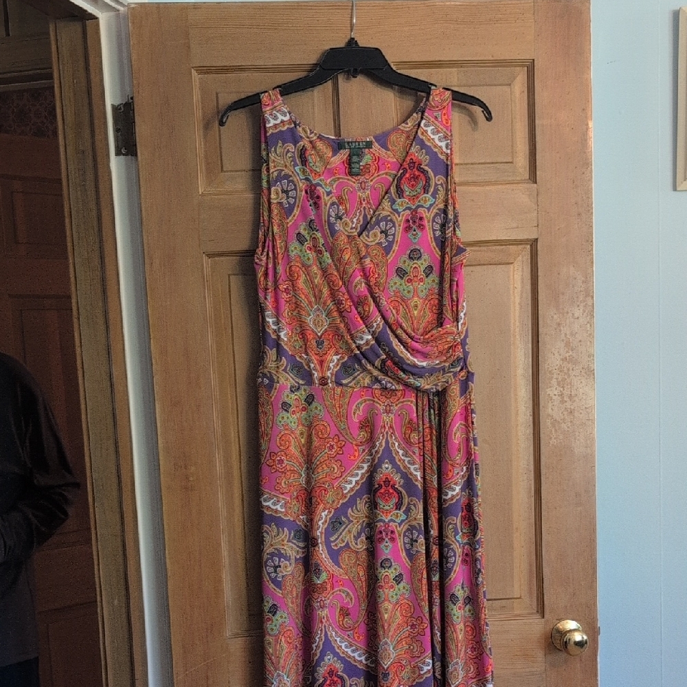 Ralph Lauren Multicolor Paisley Maxi Dress